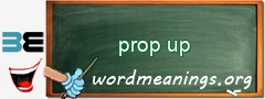 WordMeaning blackboard for prop up